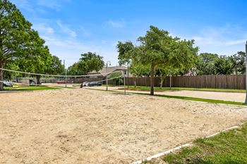 a volleyball court at Artisan Apartments & Shops, Austin, Texas